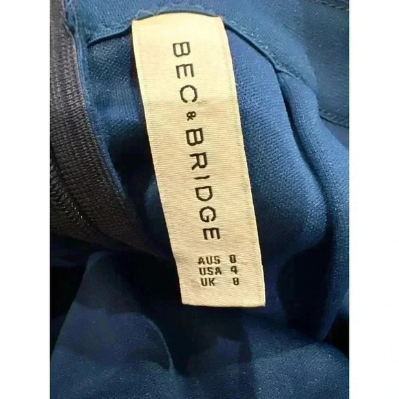 Revolve Bec & Bridge Pencil Stretch Dress Cocktail, Dress Teal, Size 4, EUC - Picture 5 of 7